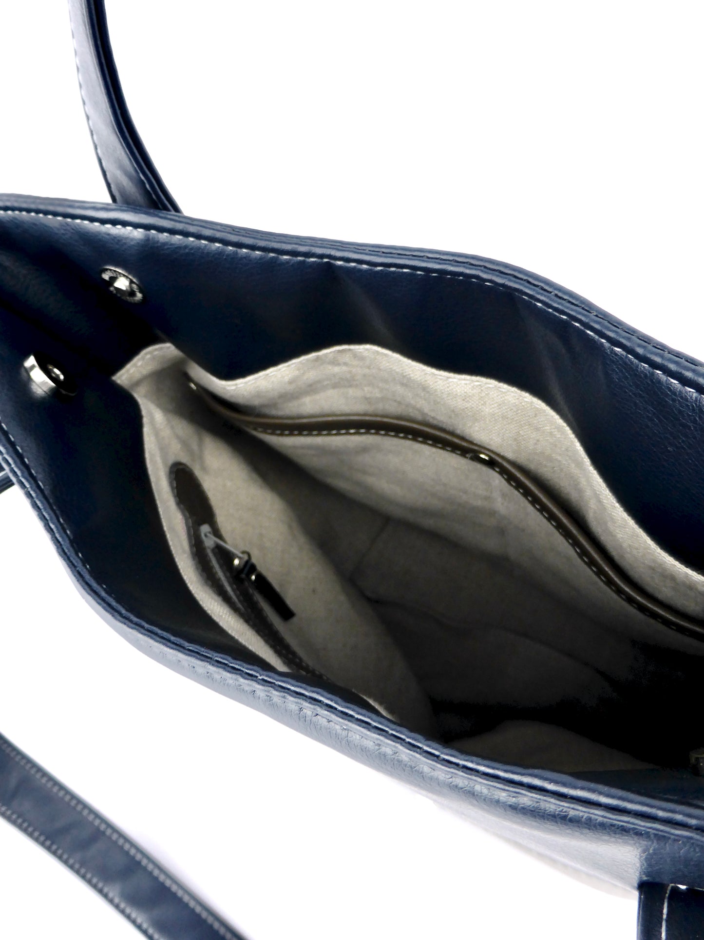 Schultertasche - Blau & Taupe