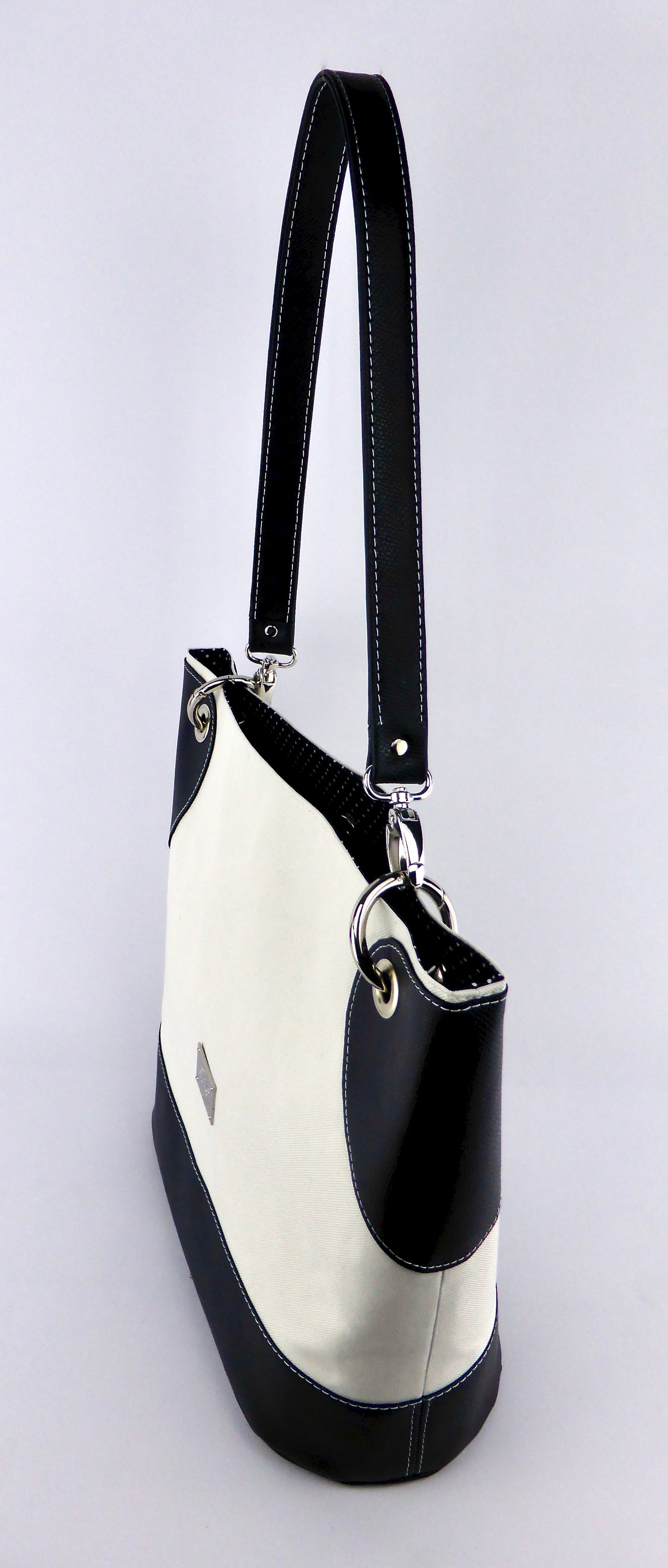 Tote Bag - Creme mit schwarz
