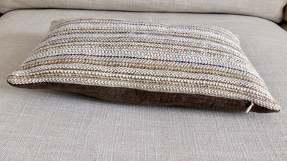 Kissenbezug in Beige- & Brauntönen mit Struktur, quadratisch